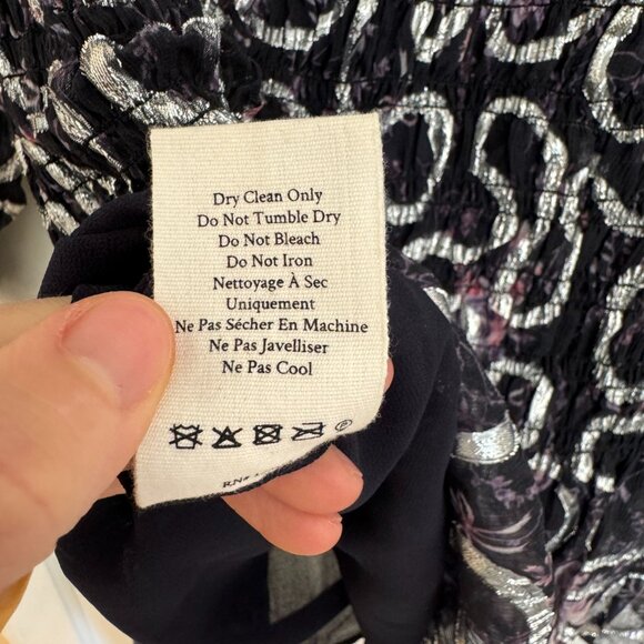 LoveShackFancy Scarlett Chiffon Geometric Mini Dress (Size Small) - Picture 10 of 10